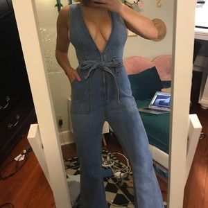 Nasty gal sexy denim jumpsuit
